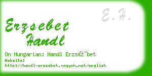 erzsebet handl business card